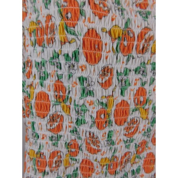 Disney Vault Collection Shirt Womens 3X Orange Smocked Puff Sleeve Square Neck - Picture 3 of 12